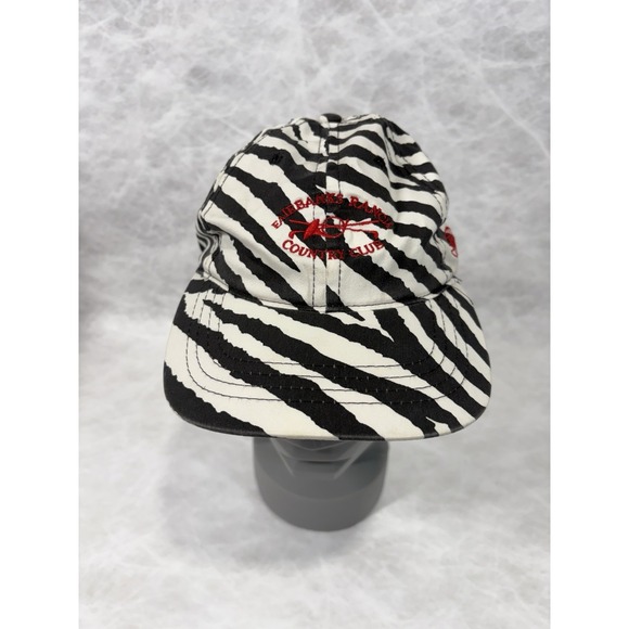 Fairbanks Ranch Country Club Accessories - Fairbanks Ranch Country Club Zebra Print Woogge Adjustable Hat Cap Black White